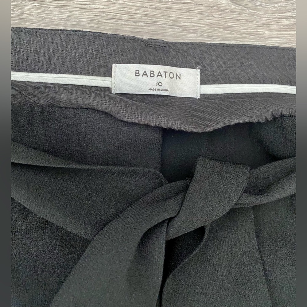 Aritzia Babaton Wide Leg Black Pants Size 10 - Picture 4 of 6